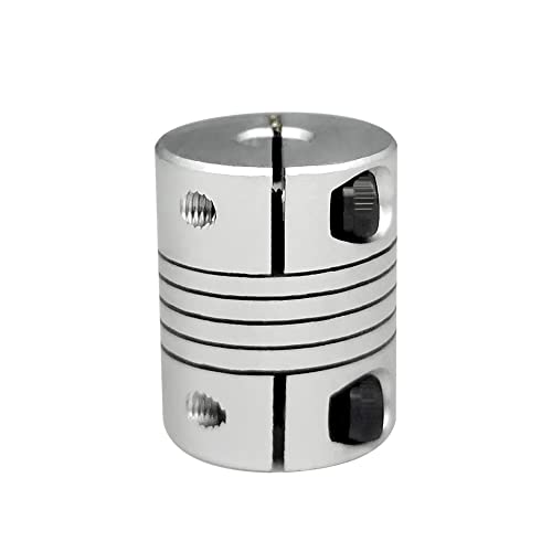 Sinoblu 5mm to 8mm Shaft Coupler 25mm Length 20mm Diameter Flexible Beam Coupler Aluminum Alloy Joint Connector for Stepper Motor 3D Printer CNC Machine DIY Encoder