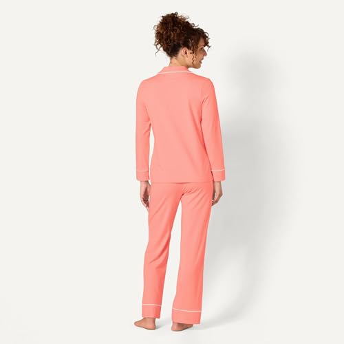 Image of Amazon Essentials Women's Long Sleeve Cotton Modal Pajama Set, Loungewear with Full-Length Bottom