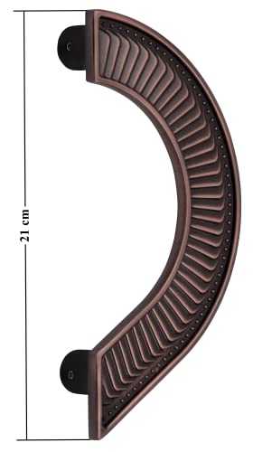 Image of Plantex Heavy Duty Main Door Handle /8-inches Round Shape Door Handle for Main Door /Pull Push Door Handle for Home /Hotel - Pack of 1 (321-Copper Antique Finish) - 3 Years Warranty