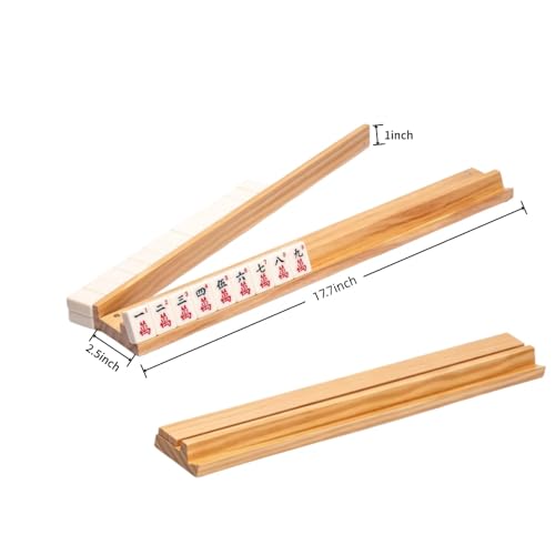 4 piezas rack de madera para Mahjong 17.7 pulgadas miniatura 4