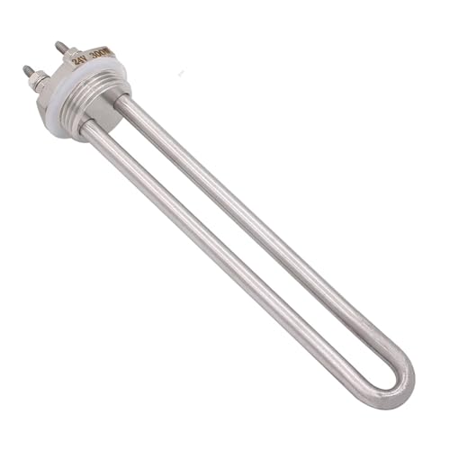 Elemento Calefactor Tubular De Acero Inoxidable En Forma De U, 24 V, 300 W, Con Rosca BSP De 1 Pulgada.