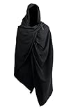 JPXH Medieval Scarf Hooded Renaissance Roman Shawl Suitable for both Men and Women-Black