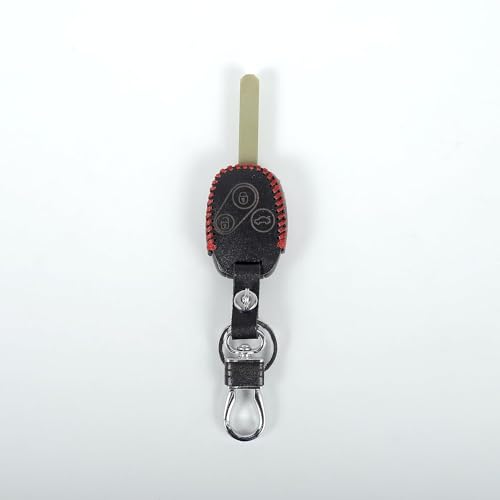 Image of Leather Smart Car Key Cover Case for Honda All Vx, Amage, Old Honda City I- VTEC ,Brio, Jazz(Black)