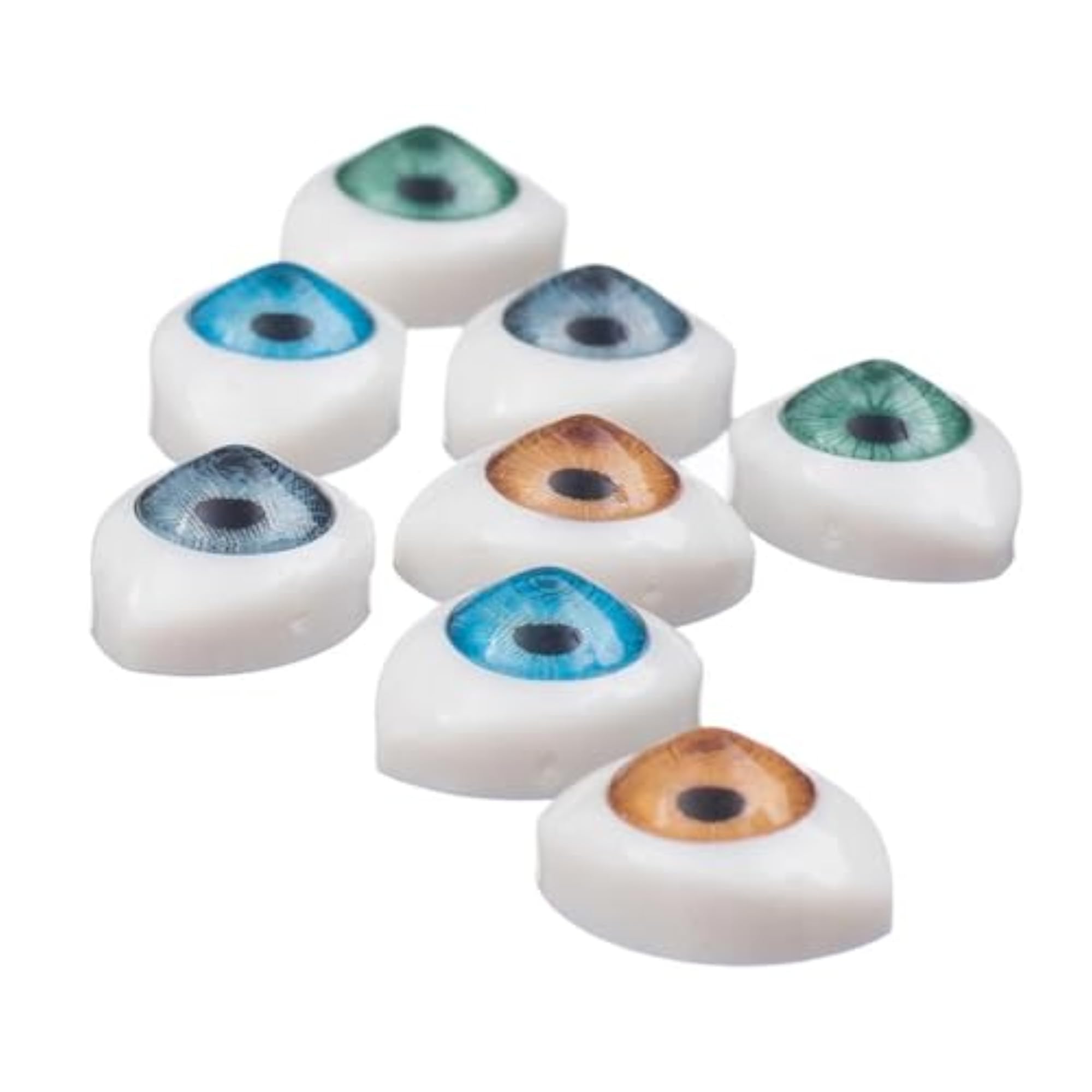 8 pcs Oval Hollow Back Plastic Eyes for Dolls Mask, DIY 8mm