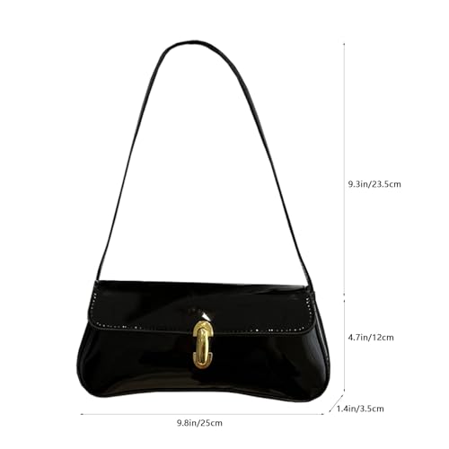Small Shoulder Bag for Women Leather Underarm Hobo Bag Classic Handbag Retro Clutch Bags 5