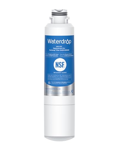Image of Waterdrop Refrigerator Water Filter, Replacement for Samsung HAF-CIN /EXP, DA29-00020B, RF263BEAESR, RF263TEAESG, RF4287HARS, Reduce Chlorine, bad Taste and Odor