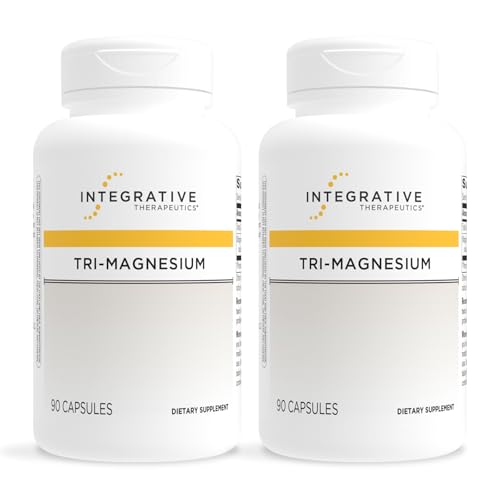 Integrative Therapeutics Tri-Magnesium - Supports Cellular Energy & Energy Metabolism* - Magnesium Supplement for Heart & Nerve Health Support* - Third-Party Tested - 180 Capsules (180 Servings)