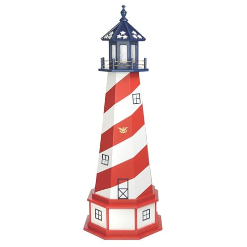 DutchCrafters Cape Hatteras, NC Solar Lighthouse with LED Dusk to ...