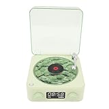 Reprodutor de discos de vinil alto-falante portátil vintage com luz