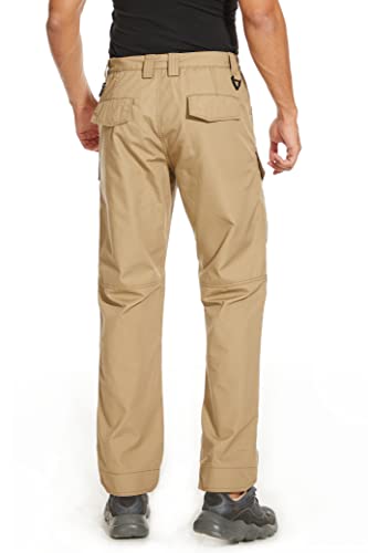 Toritours Tactical Pants For Men, Water Resistant Hiking Work Pants For Men Ripstop Bdu Cargo Pants For Men Relaxed Fit Classic Khaki #TOP1
