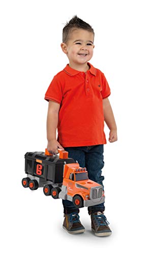 Smoby - Black+Decker - Camion Bricolo 2 en 1 - Jouet Bricolage Enfant - Transportable - 60 Accessoires - 360175