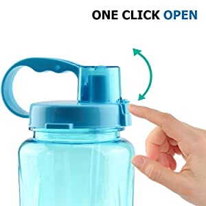 Image of Plastic Big Capacity 2 Liter Sports Water Bottle Porteble Mouth with Intack Ml Marking