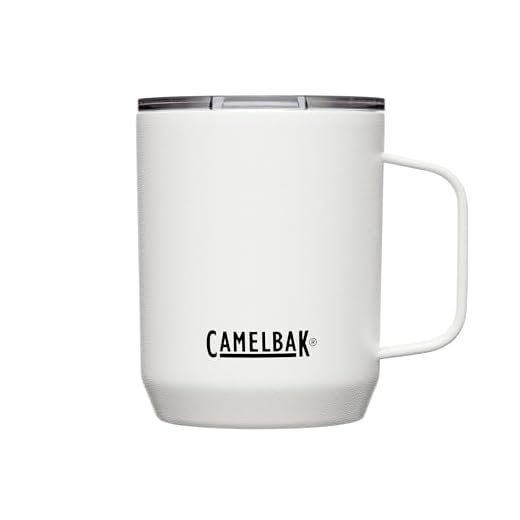 Caneca térmica CamelBak Horizon, aço inoxidável, tampa Tri-Mode, 350 ml, branca