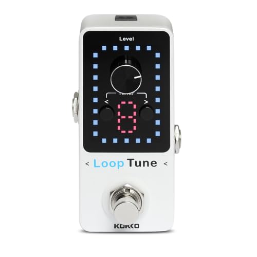 Looper et afinador Kokko Looptune avec true bypass et indicateurs LED pour guitare