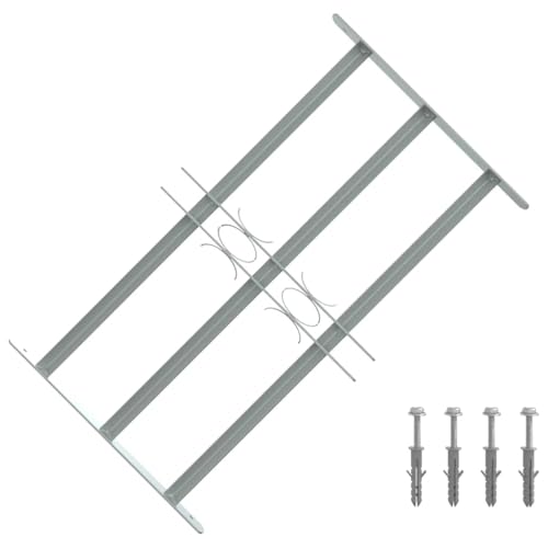 vidaXL Reja de Seguridad para Ventanas Ajustable con 3 Travesaños 500-650 mm
