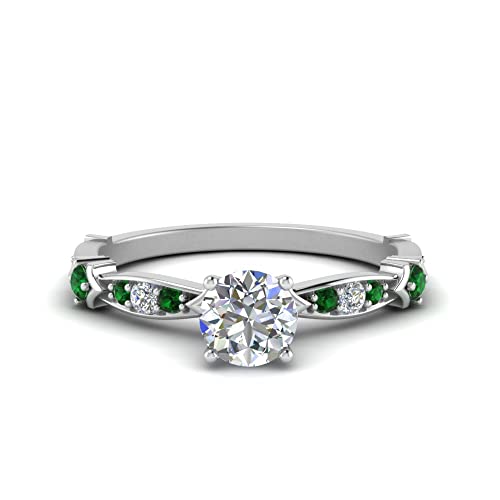 Bijoux fantaisie bague de fiançailles diamants ronds le cadeau d'amour parfait