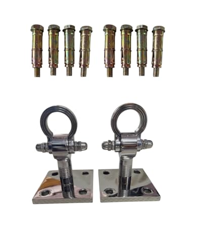 Image of Pure Stainless Steel HI-Grade Quality Life TIME WARRENTY, Ceiling KADA Swing, Patio 16MM Rod with Weight Capacity of 2000KG, (Pack of 2PCS) Strong and Sturdy