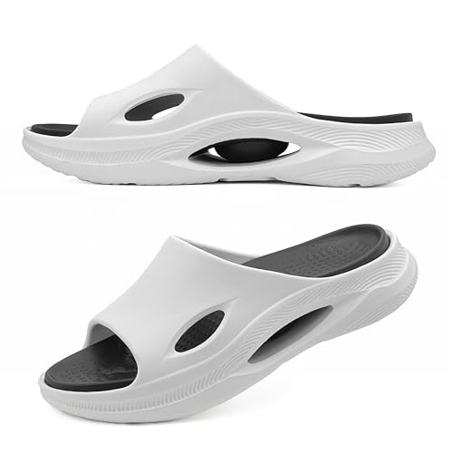 Mens Slides Soft Cushion Sport Sandals Plantar Fasciitis Arch Support Adjustable Thick Cushion Recovery Sandals Lightweight Cloud Open Toe Summer Slippers3