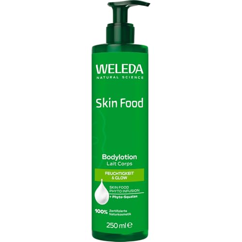 WELEDA Bio Skin Food Bodylotion - Naturkosmetik Körperpflege Lotion mit Bio Sheabutter spendet langanhaltende Feuchtigkeit. Natürliche Körperlotion für starke, strahlende Haut (vegan, 250ml)