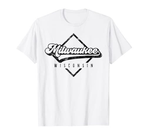 Vintage Milwaukee Wisconsin envejecido retro 70s 80s Camiseta