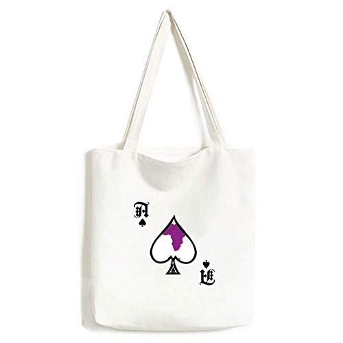 Sac à main Afrique Violet pour femme grand format avec motif carte