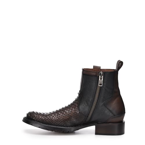 Cuadra Men's Boot in Genuine Python Leather Brown2T50PH4
