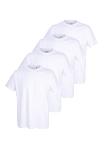 Götzburg Herren 4er Pack Basic T-Shirt mit Rundhalsausschnitt (Weiss) 52