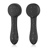 Facial Cleansing Brush Silicone Face Scrubber Waterproof Rechargeable Exfoliator Massage Device for Men & Women, Deep Pore Cleansing, Exfoliating, Removing Blackhead Electric Face Scrub Brush (Black)
