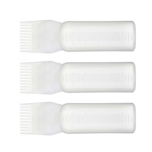 MAGICLULU 3stücke Haarfarbe-applikator Mit Kamm Und Abgestufter Skala Dosierhilfe Für Haarfärbemittel-flaschen Direkt Haarwurzeln Auftragen