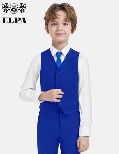 Image of ELPA ELPA Born for All Wonderful Things Boys' Formal Suit Vest Set with Suspenders