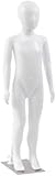 SereneLifeHome Kid Torso Dress Form Mannequin - Detachable & Adjustable Mannequin Full Body Stand (Female), Shows Vivid Facial Expressions, Fits All Kinds of Clothes - SLMAQKDSK.5, White
