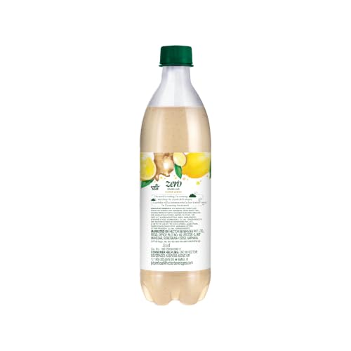 Image of Paper Boat Zero Ginger Lemon Sparkling (Soda) Water - Pack of 4, 600 ml Each | Zero Sugar, Zero Calories | Sugar Free| Flavoured Carbonated Water | No Aspartame