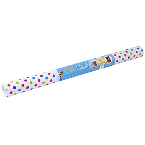 Duck Brand 282242 Deco Adhesive Laminate, 20-Inch x 10-Feet, Polka Dots