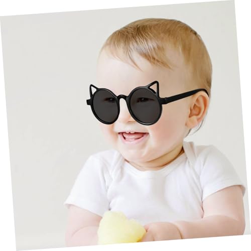 Vaguelly Cute Cat Ear Sunglasses for Boy Girl Adorable Uv Boy Girl Shades for Boys and Girls Lightweight Design for Fun4