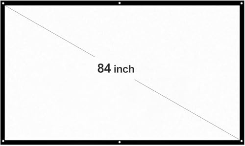 Écran de projection portable 16:9 de 84 pouces pliable et mural