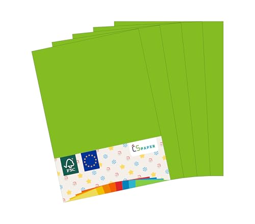 MADE IN EU 50 Blatt farbiges Papier GRÜN (Maigrün) A4 80 g/m² CS Paper. Druckerpapier, Kopierpapier, Universalpapier zum Drucken, Basteln & Falten im Format DIN A4. Papier für den Heim- & Bürobedarf