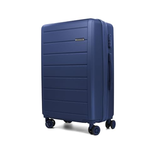 VOYAN Maleta Grande 23kg SDR Azul 68x46x28 Expandible, Maleta de Viaje para Facturar, Trolley Rigido ABS Ligero, 4 Ruedas 360°, Maleta Familiar Resistente con Cerradura de Seguridad