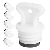 DEARMAMY 6 Stück Wärmflaschendeckel Teil Kappe Tasche Stopper Stecker Wärmflasche Groß Wasser Abdeckung Ersatz Klein Wärmflaschen-spundspüler Silikon Nur Wärmflaschenbezug Gummi Weiß