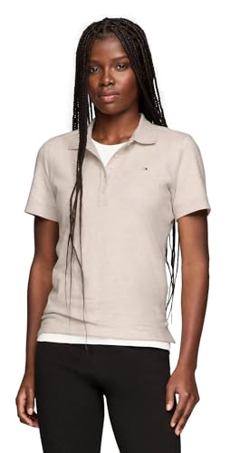 Image of Tommy Hilfiger Women's Solid Short Sleeve Pique Polo Shirt