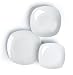 Excelsa Square Servizio Piatti 18 Pezzi, Porcellana, Bianco, 12x47x27 cm, unità
