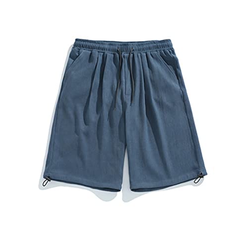 Short bleu homme CLSDRZC bermuda sport décontracté coupe ample pour l'été