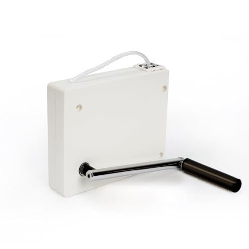 awliye Conjunto de enrolador de persiana para persiana com correia de persiana de 5 m e caixa de parede com manivela