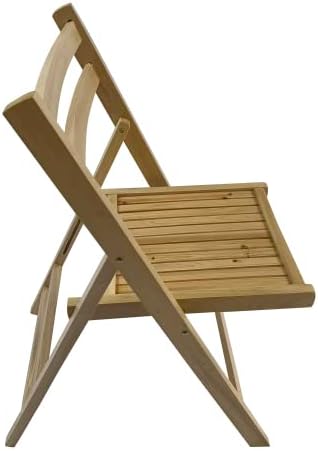 Miniatura 5 de Silla plegable de madera de listones, 4 piezas totalmente montadas, juego de sillas plegables para eventos, silla de boda, asiento de listones de