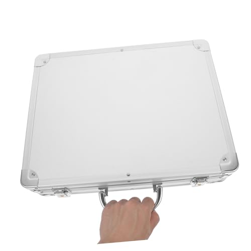 Mikikit Aluminum Tool Box Safe Documents Box Aluminum Case Brief Case Large Storage Capacity Shockproof Design Portable3