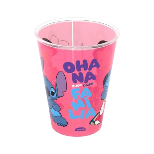 Kit 5 Copos do Stitch Festa Infantil Decora��o Lembrancinha 280ml para Anivers�rio Infantil Plasutil