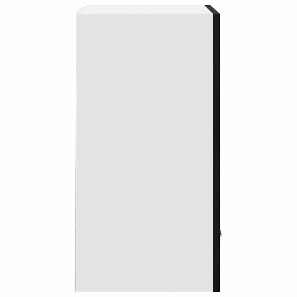 Armario colgante negro roble 50 x 31 x 60 cm armario de cocina | Armario de cocina compacto de madera para almacenamiento adicional en la cocina o comedor.