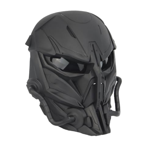 BESTYASH Science Fiction Costume Mask Gear Black Outdoor Protective Mask for Extreme Sports