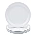 AmazonCommercial 9 in. White Melamine Plate - 6 Piece Set