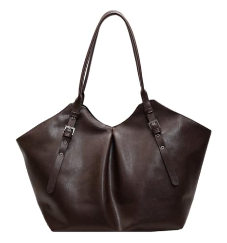 Large Tote Bag Women Trendy PU Leather Shoulder Purses Satchel Oversize Casual Handbags Work Dating College 2025