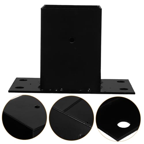 Soporte de poste metálico con anclaje duradero y protector resistente Tofficu 8